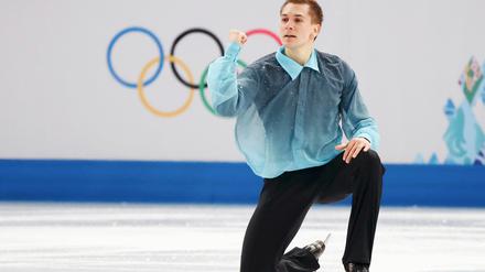 Großer Moment. Peter LIebers bei den Olympischen Spielen in Sotschi.  