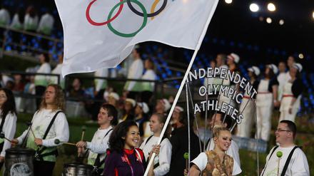 Hier könnten Russen Zuflucht finden. Hinter der olympischen Flagge im Team der unabhängigen Athleten.