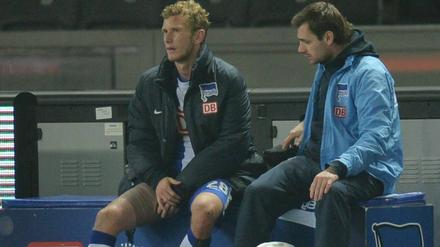 Verletzt: Fabian Lustenberger (li.) wird der Hertha lange fehlen.