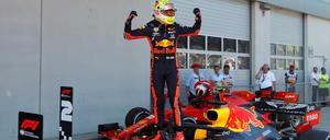 Obenauf: Max Verstappen holt sich beim Grand Prix von Österreich Platz eins.