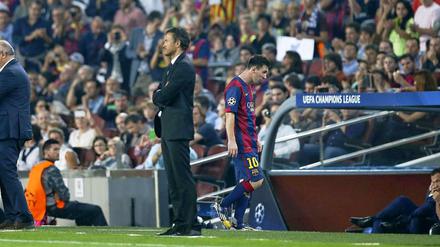 Haben sich offenbar nicht mehr viel zu sagen beim FC Barcelona: Trainer Luis Enrique und Superstar Lionel Messi.