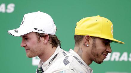 Vereint nur noch in gegenseitiger Abneigung. Nico Rosberg (l.) und Lewis Hamilton.
