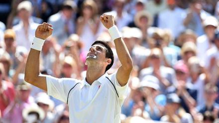 Geschafft! Becker-Schützling Novak Djokovic steht mal wieder im Wimbledon.