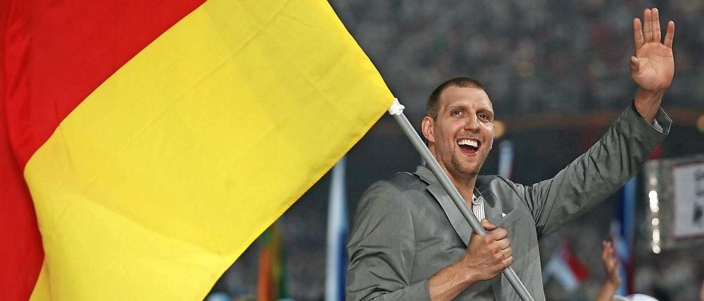 2008 führte Dirk Nowitzki die deutsche Mannschaft ins Olympiastadion von Peking.