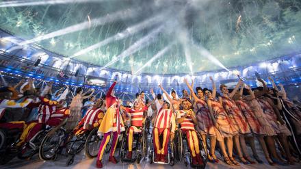 Großes Feuerwerk: Die Paralympics in Rio sind eröffnet. 