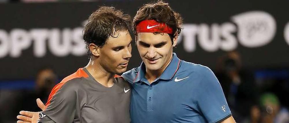 Männer mit Manieren. Nadal (l.) und Federer respektieren einander.