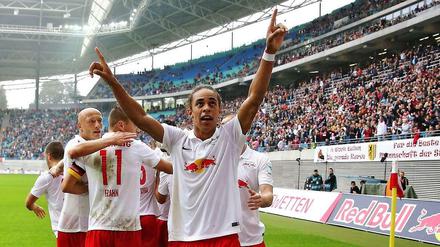 Matchwinner im Spitzenspiel: Yussuf Poulsen erzielte zwei Treffer beim 3:1-Sieg gegen Eintracht Braunschweig.