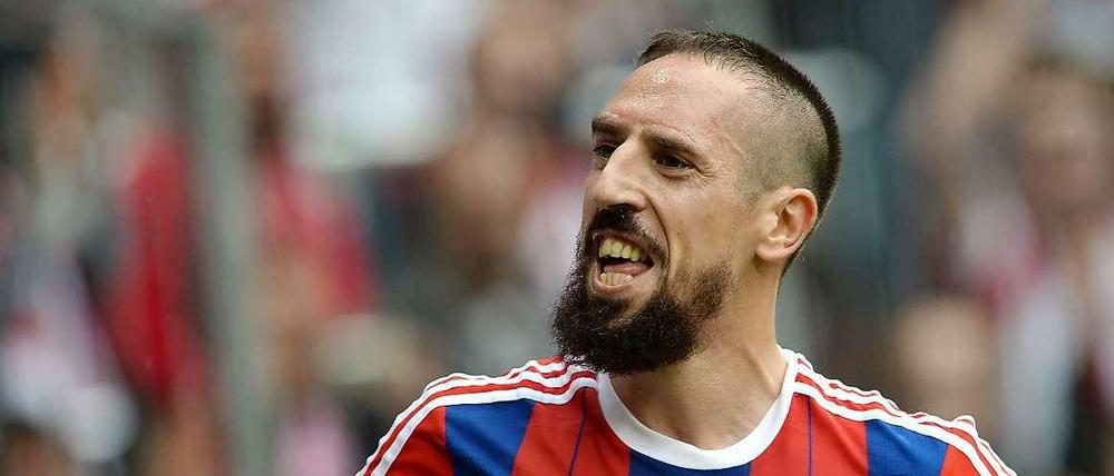 Kommt Zeit, kommt Bart: Franck Ribery traf mit neuem Look zum 2:0.