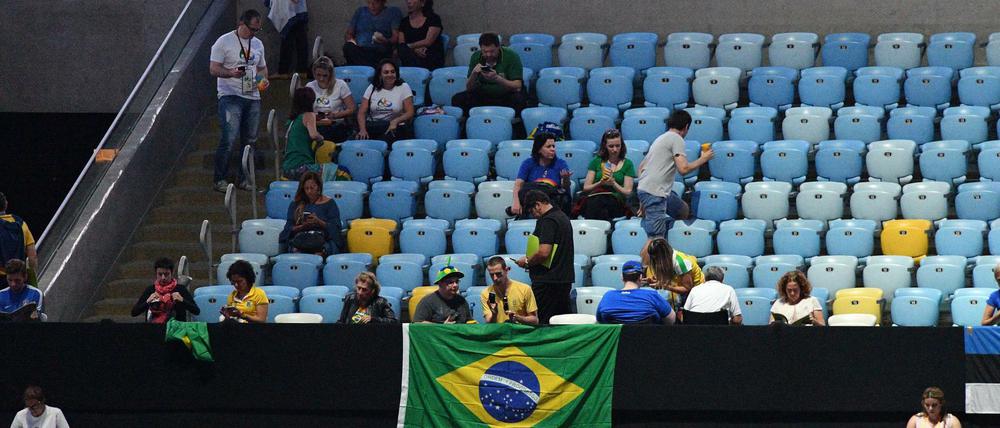 Leere Ränge sieht man in Rio derzeit regelmäßig, auch wie hier bei der Eröffnungsfeier.