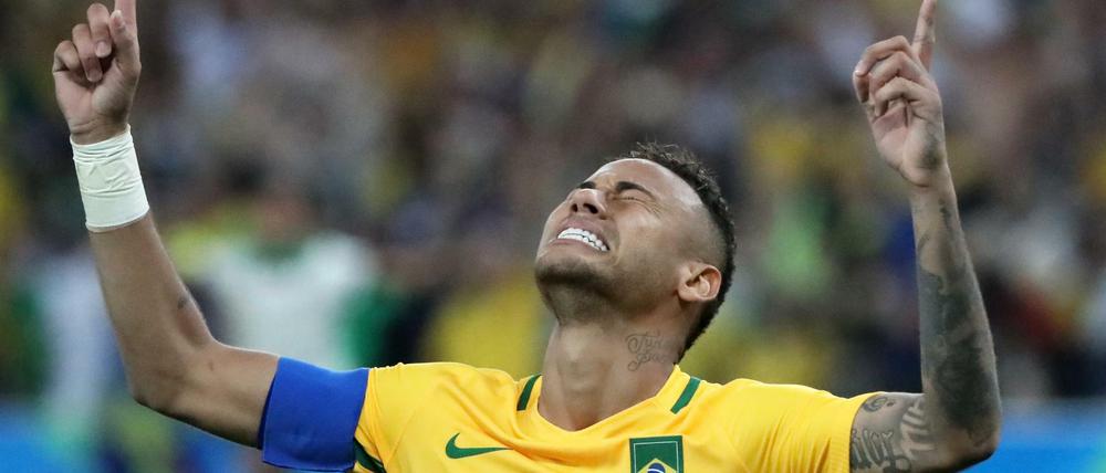 Erlösung: Neymar schafft mit Brasilien endlich den ersehnten Olympiasieg.