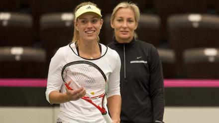 Nummer eins im Team und in der Tenniswelt. Angelique Kerber mit Bundestrainerin Barbara Rittner.
