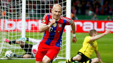 Ball im Tor, Robben nicht zu halten. Der Bayern-Star entwickelte sich immer mehr zum Dortmund-Schreck.