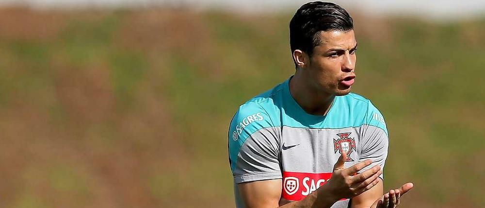 Einsatzbereit: Portugals Superstar Christiano Ronaldo