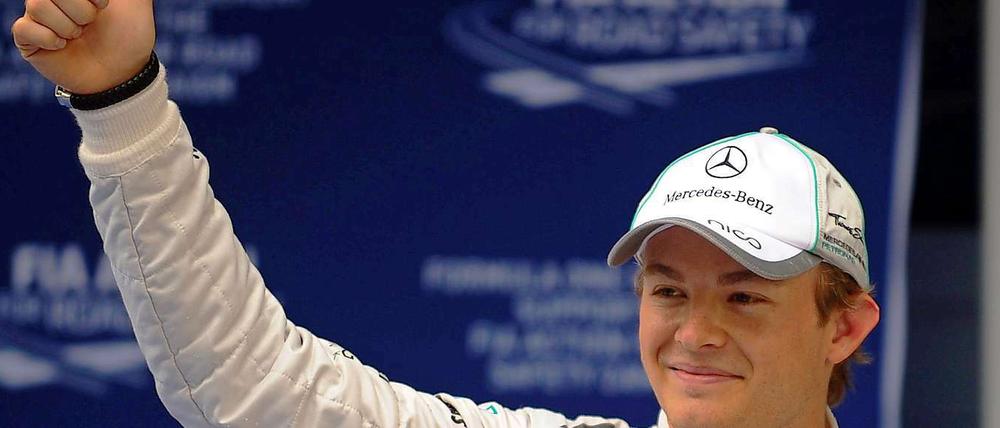 Freut sich über die Pole Position: Nico Rosberg.