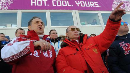 Zwei, die zusammenhalten. Russlands Präsident Putin (rechts) und Sportminister Mutko.