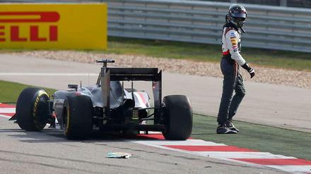 Bitte aussteigen: Adrian Sutil muss seinen Platz im Formel-1-Team von Sauber zur kommenden Saison räumen.