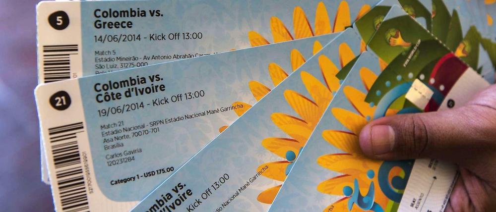 Begehrte Ware: WM-Tickets aus den normalen Verkaufskontingenten sind direkt auf dem Schwarzmarkt gelandet.