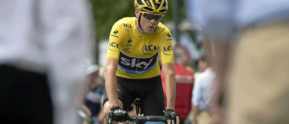 An der Spitze. Der Brite Chris Froome führt die Tour de France an und hat gute Aussichten, auch am Ende im Gelben Trikot zu sein.