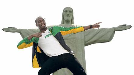 Nicht ganz die Pose von Cristo Redentor - Usain Bolt.