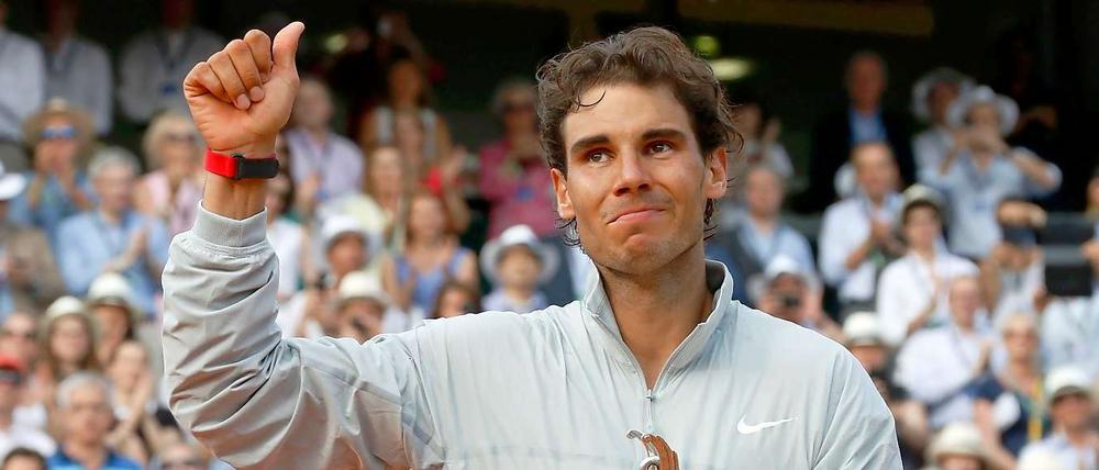 Bescheiden im Triumph. Rafael Nadal vergießt auch nach seinem neunten French-Open-Titel noch Tränen der Freude.