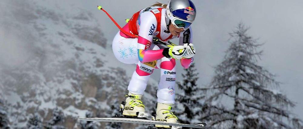 Historisch: Lindsey Vonn fährt in Cortina d’Ampezzo ihrem 62. Weltcup-Sieg entgegen.