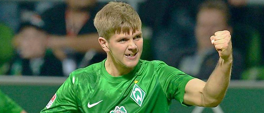 Der 20-jährige Niclas Füllkrug erzielte das Tor zum 3:0 für Werder Bremen.