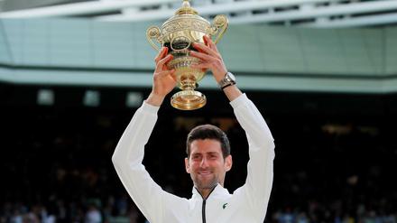 Novak Djokovic nach seinem Wimbledon-Sieg
