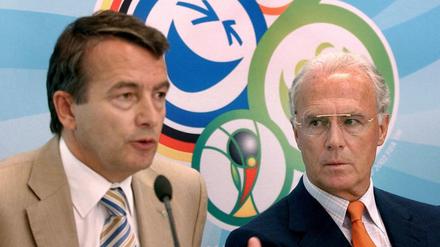 Franz Beckenbauer (r.), Wolfgang Niersbach und die Vergabe der WM 2006 sind jetzt Gegenstand von offiziellen Fifa-Ermittlungen.
