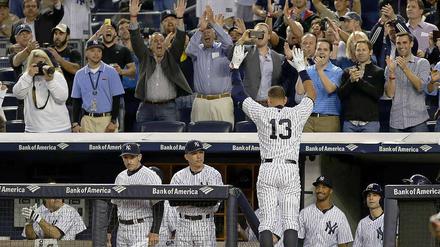 Curtain Call. Die Yankees-Fans haben derzeit allen Grund stolz zu sein - sogar auf Alex Rodriguez (13).