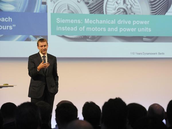 Siemens-Konzernvorstand Klaus Helmrich bei der Feierstunde im Dynamowerk am Donnerstag, den 3. November 2016.