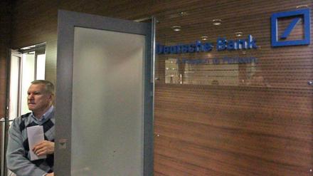 Ein Büro der Deutschen Bank in Moskau, das durchsucht wurde, nachdem sich die Bank geweigert hatte Unterlagen an die Behörden auszuliefern. 