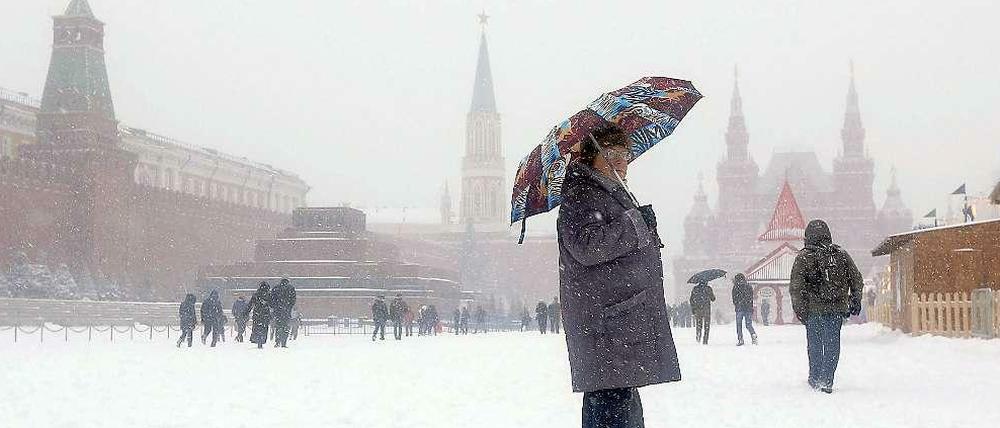 Eiszeit in Moskau: Die russische Wirtschaftsleistung geht zurück.