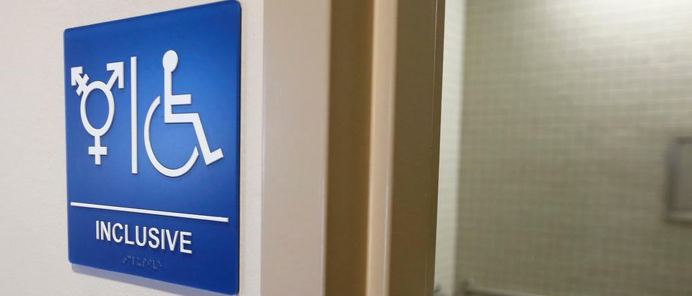 Eine gender-neutrale Toilette an der Universität von Kalifornien. 