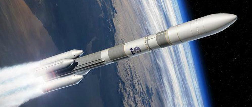 Da fliegt sie schon. Die neue Ariane 6 soll 2020 erstmals abheben. 