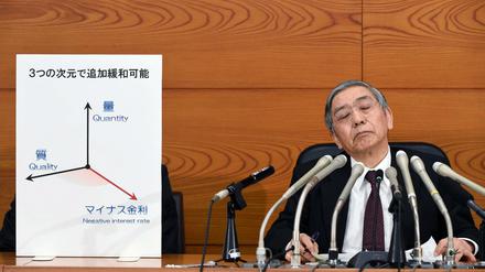Japans Zentralbank hat am Freitag überraschend einen Negativzins eingeführt