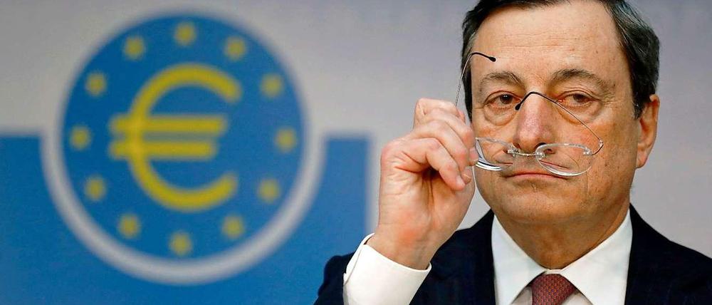 EZB-Chef Draghi ist vorsichtig optimistisch für das laufende Jahr.