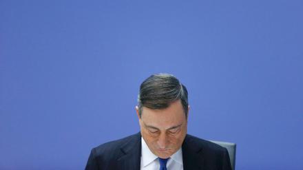 Mario Draghi, Präsident der EZB, am Donnerstag auf seiner Pressekonferenz.