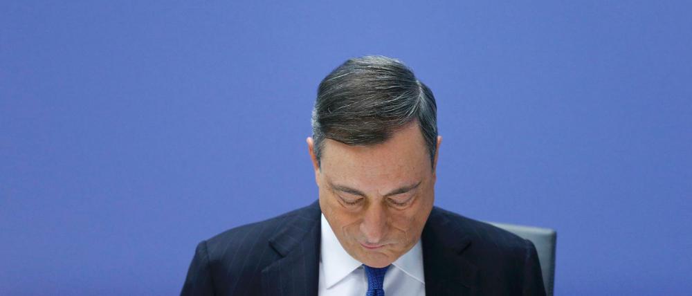 Mario Draghi, Präsident der EZB, am Donnerstag auf seiner Pressekonferenz.