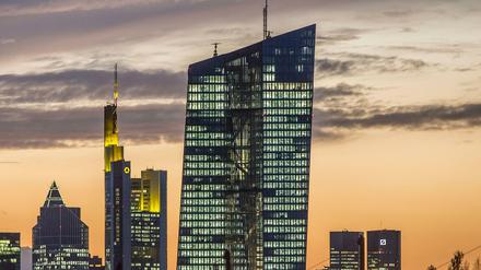Das Hochhaus der Europäischen Zentralbank (EZB) in Frankfurt am Main.