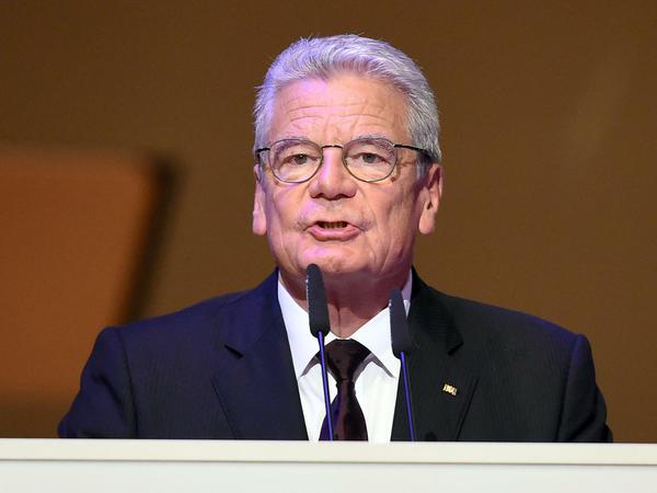 Bundespräsident Joachim Gauck spricht am 31.10.2016 im Konzerthaus in Berlin beim Festakt zur Eröffnung des Reformationsjubiläums "500 Jahre Reformation". 