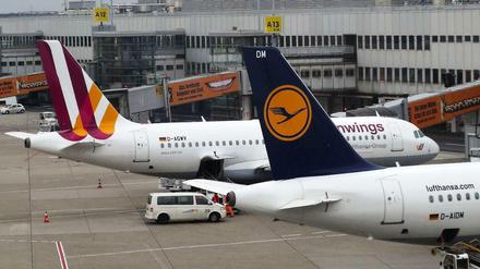 Maschinen von Germanwings und des Mutterkonzerns Lufthansa.