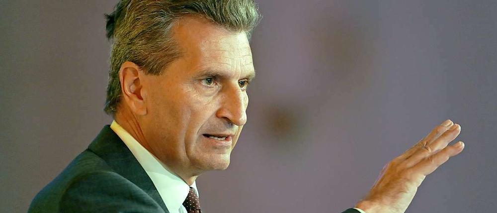 Günther Oettinger kritisiert, dass der europäische Binnenmarkt nur in Ansätzen existiert.