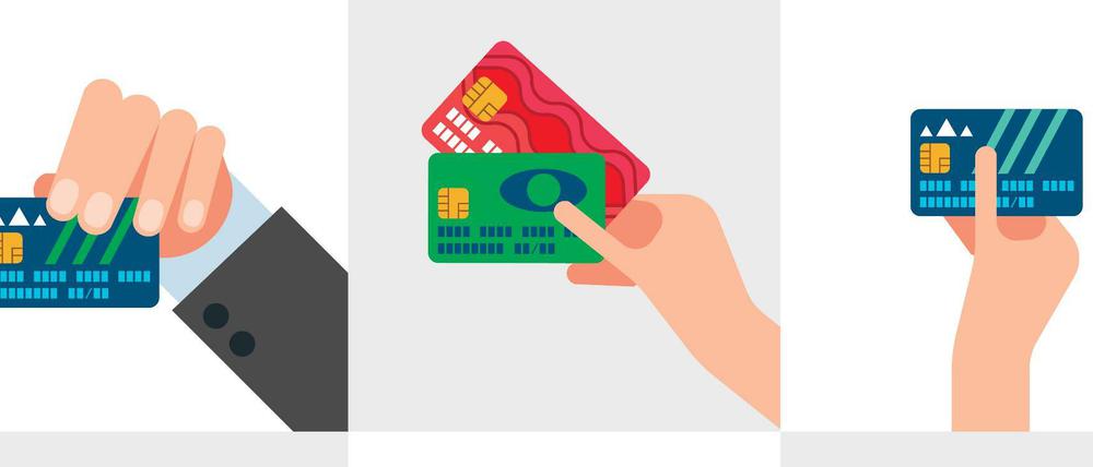 Zum Teil braucht man bei der Bank noch nicht einmal ein Girokonto, um eine Kreditkarte zu bekommen.
