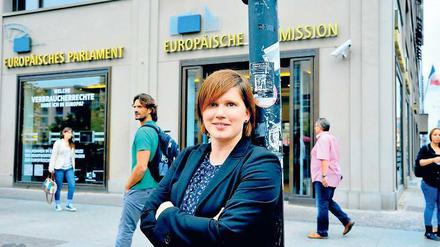 Europa in Berlin. Claudia Guske ist Pressereferentin der deutschen Vertretung der Europäischen Kommission am Brandenburger Tor. 