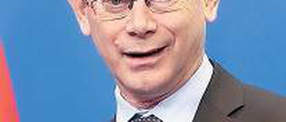 Herman van Rompuy arbeitet gemeinsam mit Barroso den Pakt aus. 