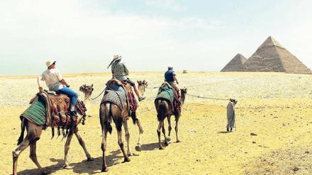 Allein bei den Pyramiden. Der Tourismus im Land ist im vergangenen Jahr um mehr als ein Drittel zurückgegangen.