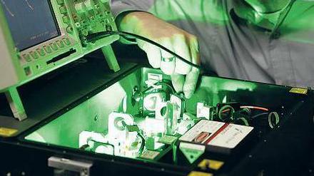 Alles auf Grün. Lasertechnologie gehört zu den Schwerpunkten der Forscher und Unternehmer in Adlershof.