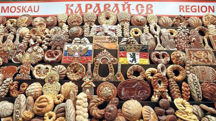 Russisch Brot. Im vergangenen Jahr war Russland der größte ausländische Aussteller auf der Grünen Woche. Doch in diesem Jahr werden Besucher die Rusland-Halle vergeblich suchen.