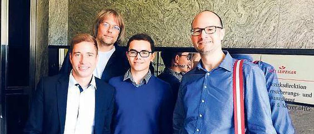 Das UMove-Team: Dr. André Schmiljun, Daniel Dytert, Luca Thiede und Carsten Vossel (v. l.).