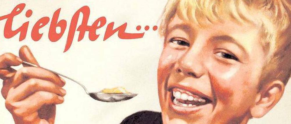 Pudding kommt immer an. Schon 1950 warb Dr. Oetker fürs Dessert. Heute ist der gefleckte Kinderpudding „Paula“ aus dem Hause Oetker ein Verkaufsschlager. 